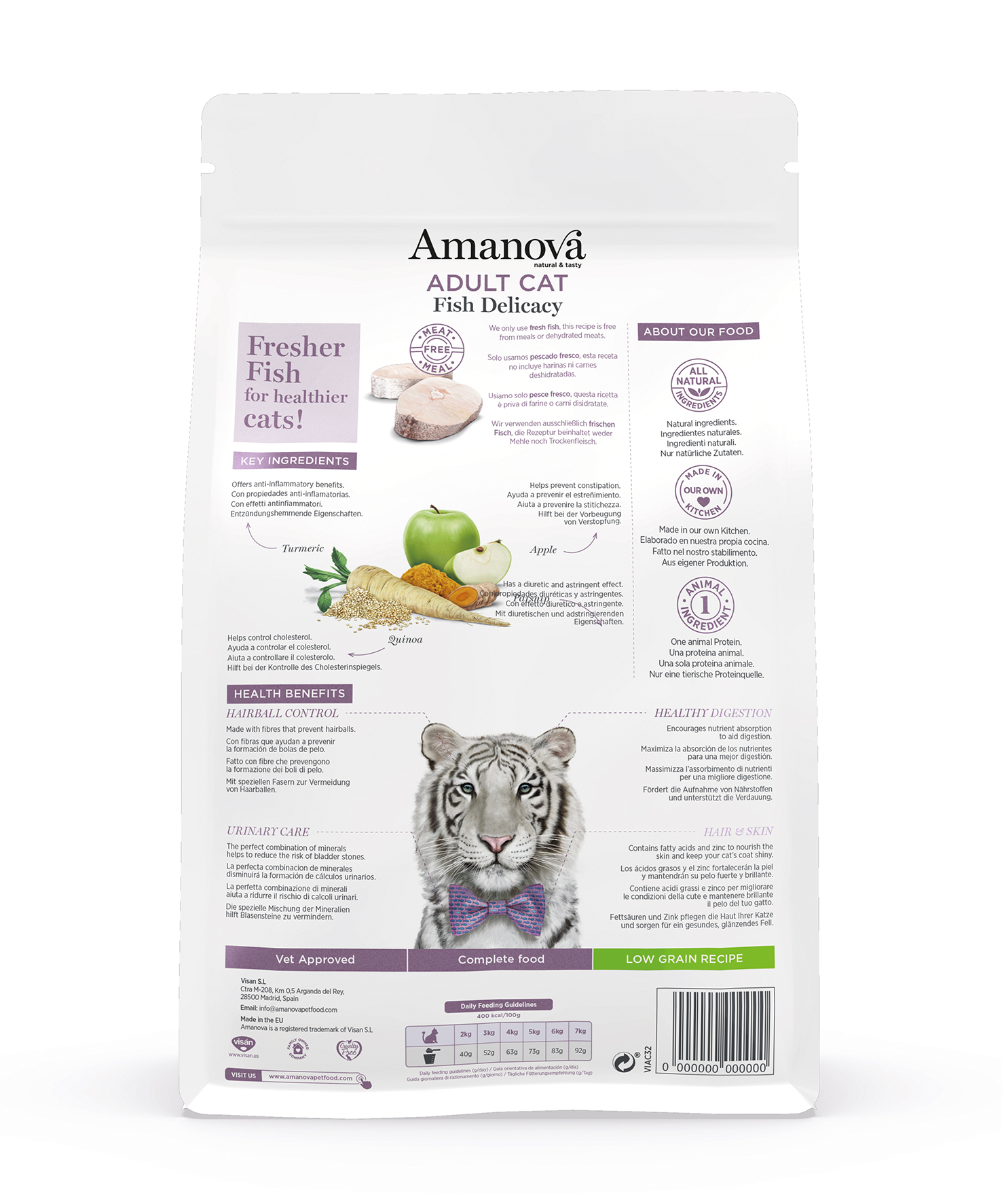 Amanova Dry Adult Cat Fish Delicacy White fish - 1.5kg